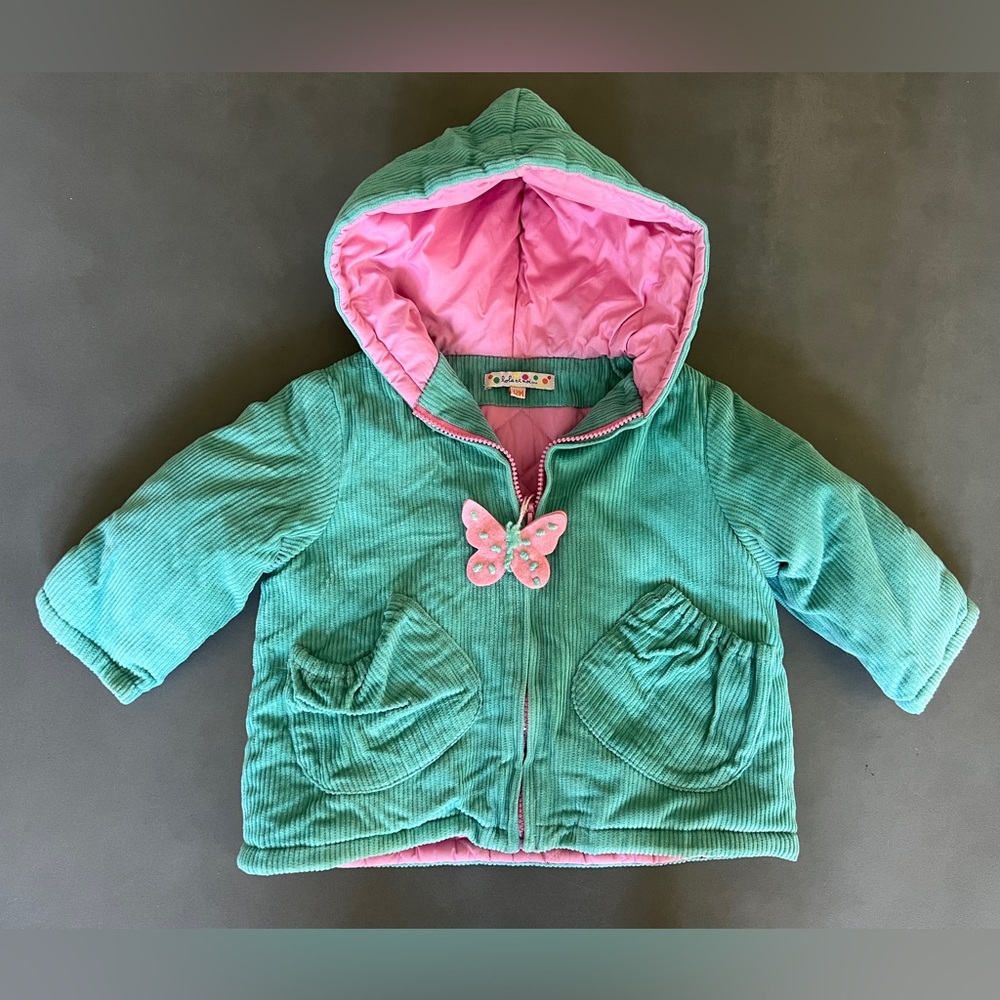 Lola Et Moi Girls 100% Cotton Quilted Jacket Sz 12 months